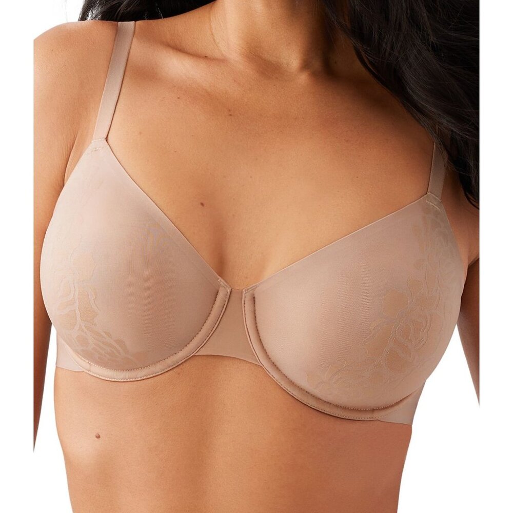 🆕WACOAL Confidence Boost Lift Unpadded Underwire Bra 34DDD Beige Nude #855380